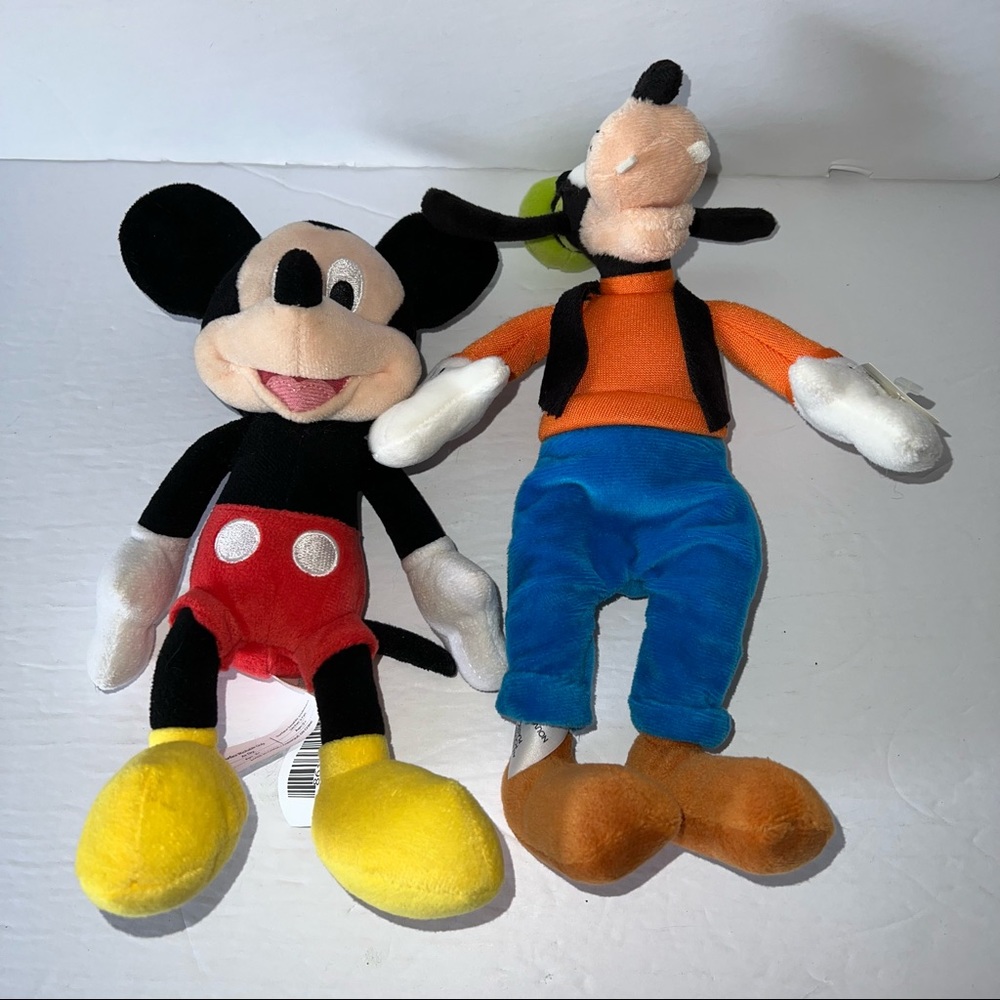 Disney Collection Goofy (with tags) and Mickey Mouse 10" Plush Stuffed Toy Lot - Picture 3 of 12